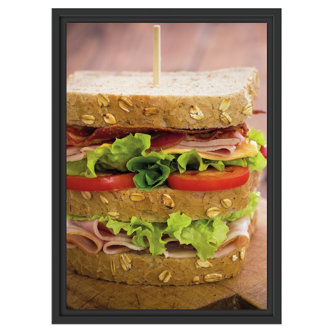 Gerahmtes Wandbild Doppeldecker Sandwich