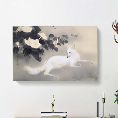 White Fox by Kansetsu Hashimoto - Wrapped Canvas