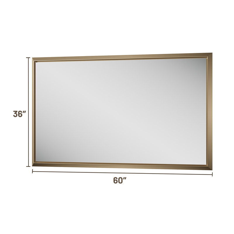 Miroir mural Sweeny, 36 po x 60 po, Or