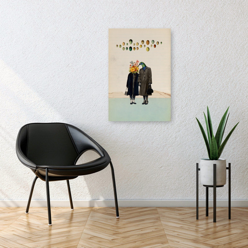 Reproduction d'art mural surréel, oiseau de rêve moderne et coloré, nature, 36" H x 24" W