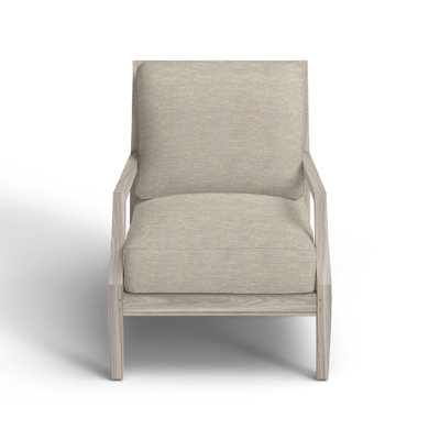 Haley Teak Outdoor Lounge Chair Latticework Back