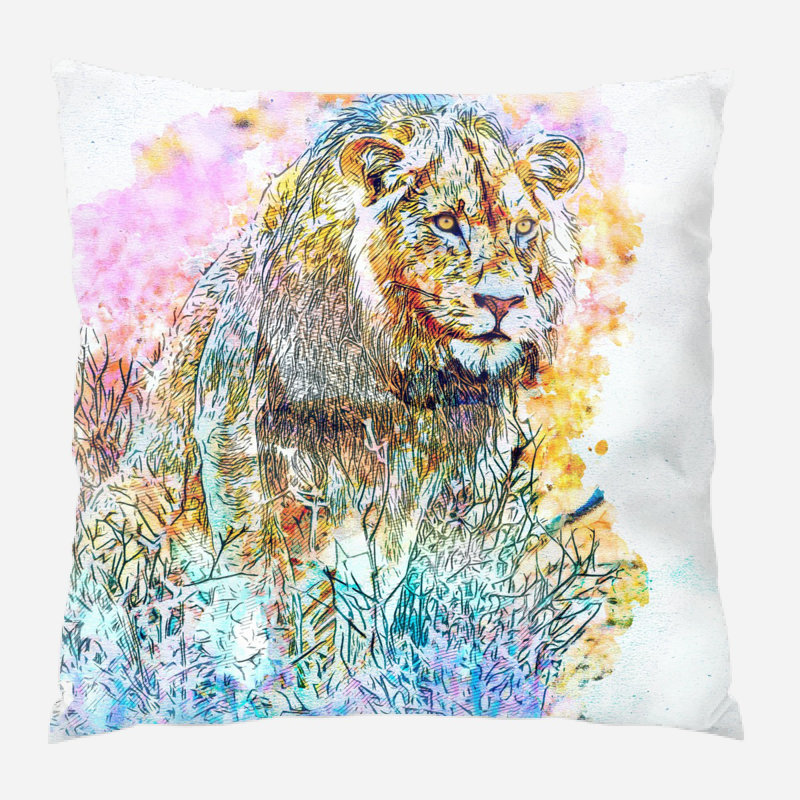 Reversible Throw Pillow, Microsuede, Indoor