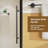 Single Sliding Shower Door, 1/5 inch Thick Clear Tempered Glass Shower Door with Stainless Steel Handle
