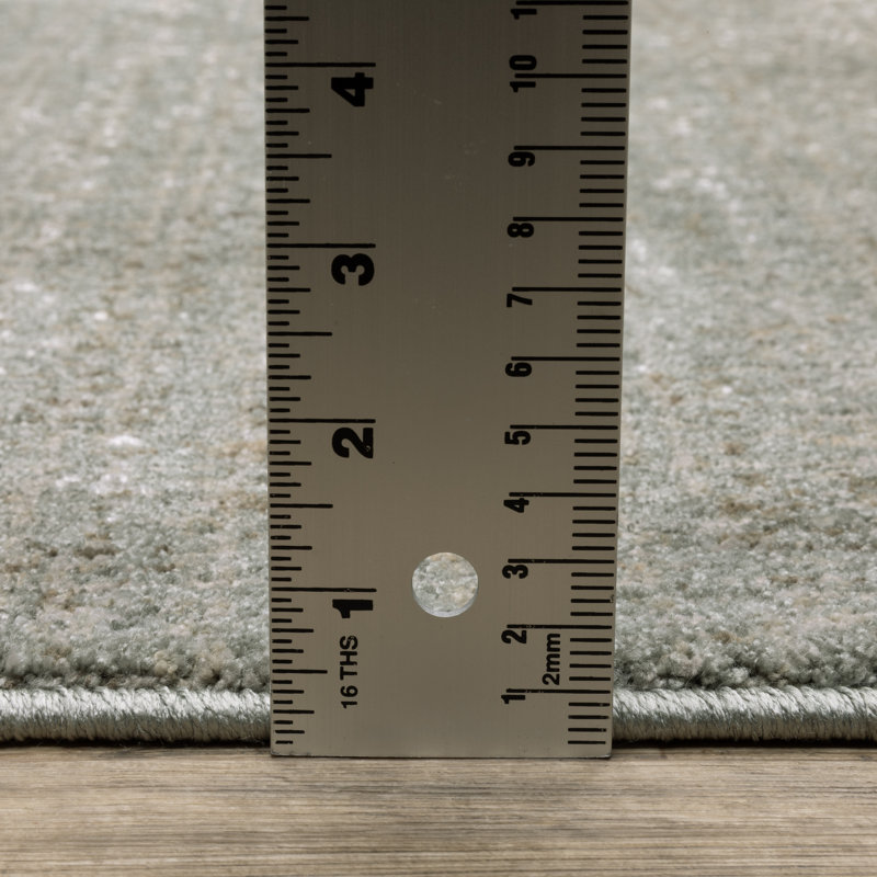 Michels Distressed Abstract Grey/ Blue Area Rug, Runner 2'3" x 7'7"