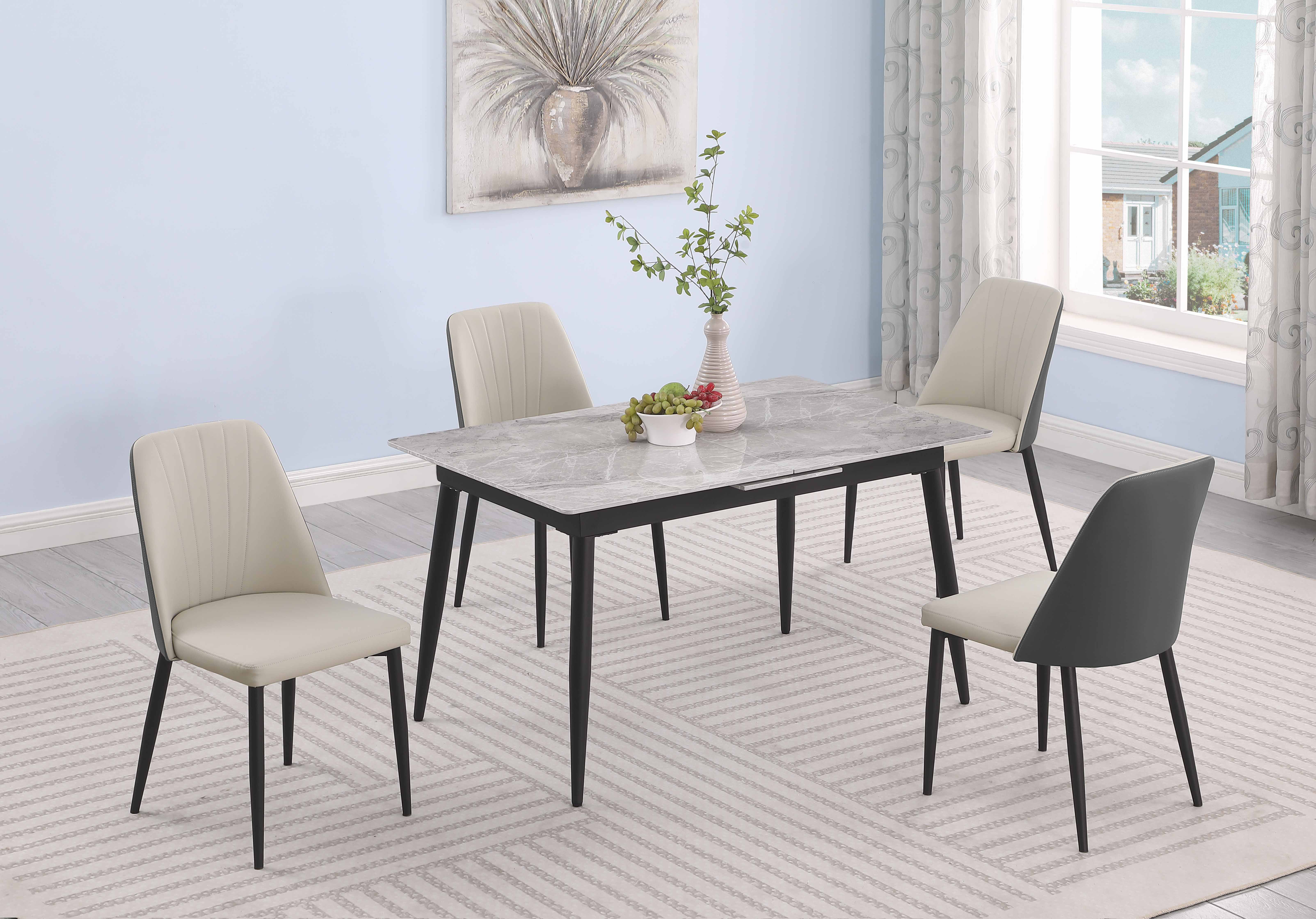 George Oliver Takeko Contemporary Dining Set W Extendable Table 2 Tone Chairs Wayfair