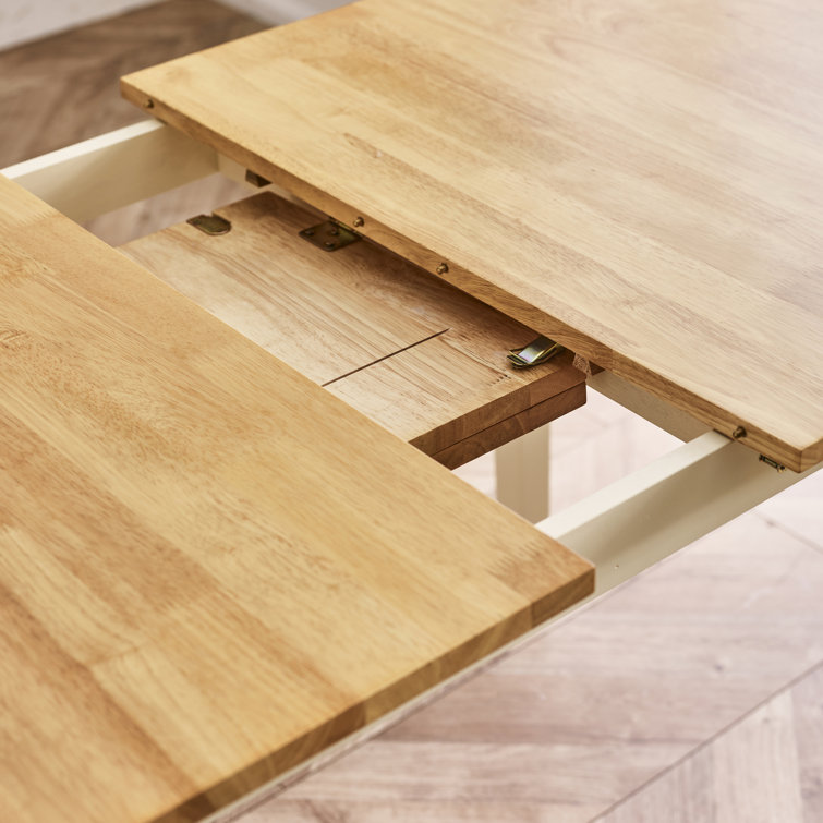 Alissah Solid Wood Farmhouse Extendable Dining Table - Traditional Rustic Kitchen Style