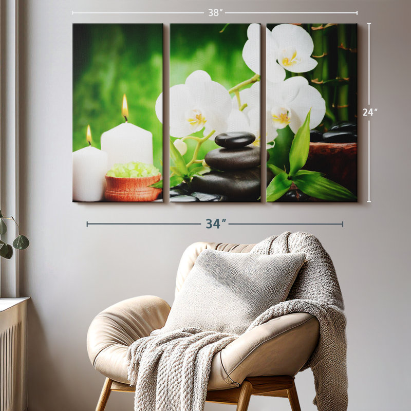 Nature " Spa " 3 - Pieces, 38" H x 24" W