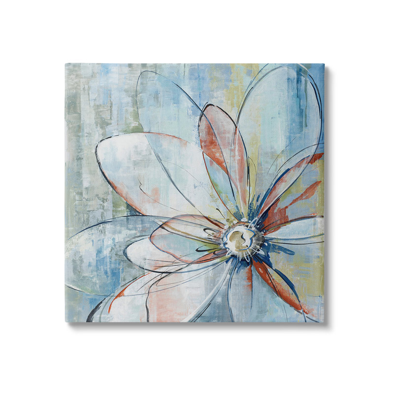 "Modern Collage Flower" par Max Maxx sur toile, H 24 po x l 24 po