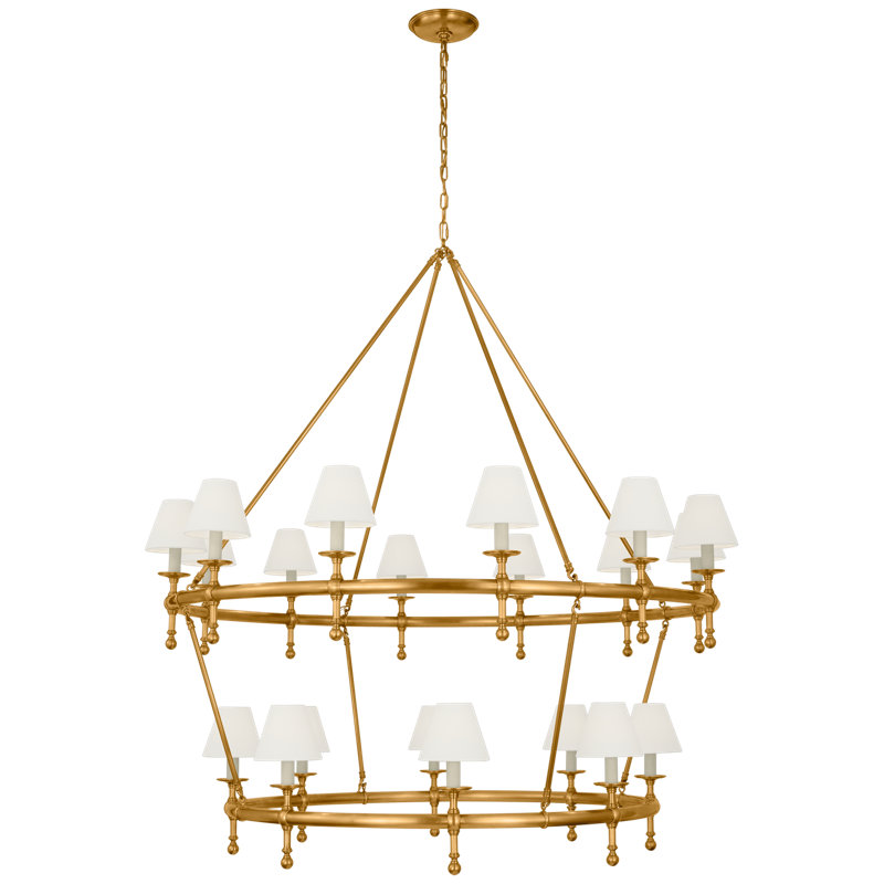 Classic 20 - Light Chandelier, Antique-Burnished Brass