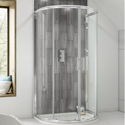 Pacific D Shape Enclosure with Tray – 1050 x 950 mm
