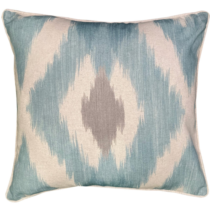 Abstract Sqaure Throw Cushion, Seafoam