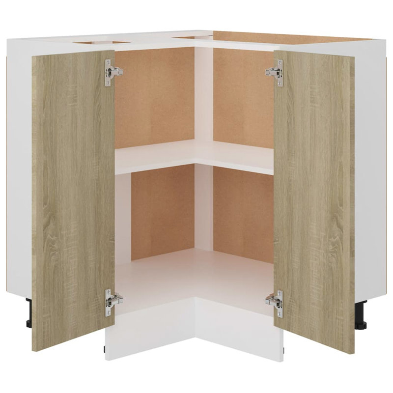 Corner Bottom Cabinet 75.5X75.5X80.5 Cm, Brown