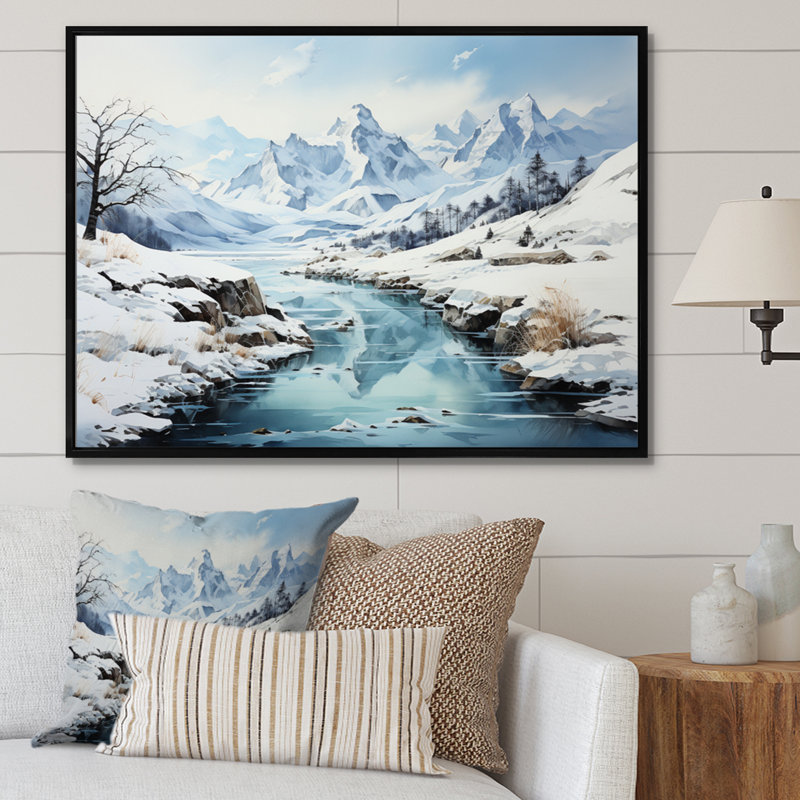 «Alaska Arctic Serenity II», reproduction sur toile, Cadre flottant noir, H 12 po x l 20 po x P 1 po