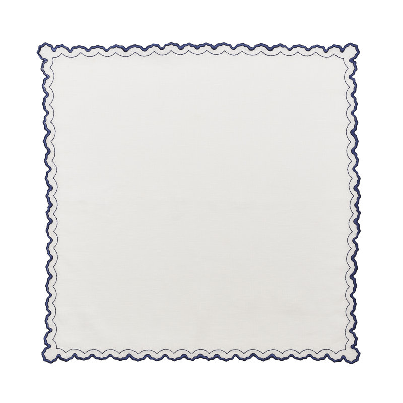 Arches Napkin, White/Blue