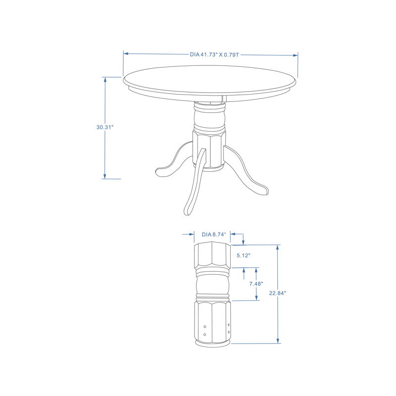 Akeriah Oak Round Solid Wood Dining Table, Cappuccino, Cappuccino