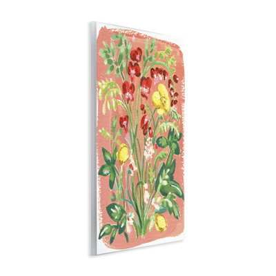 Peachy Flower Arrangement Wall Plaque, design by Hannah Moren
