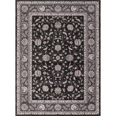 Mahal Black Oriental Area Rug