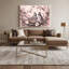 «Birds touffeté», art mural sur toile beige-249344175