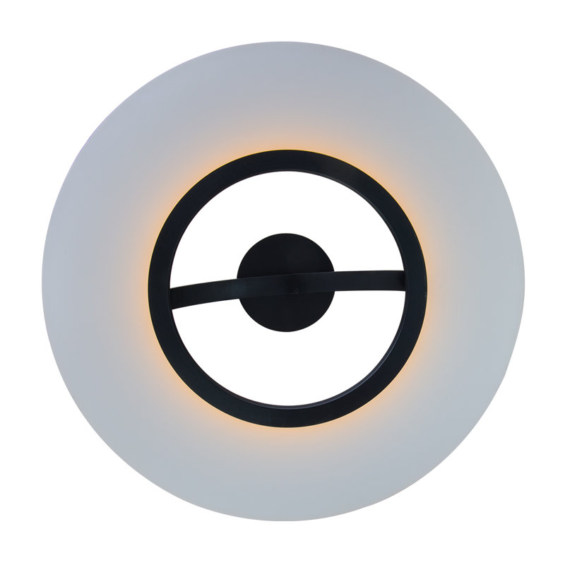 Zamir Acrylic LED Semi Flush Mount, Black
