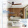 Kemp 52'' 3 -Blade LED Flush Mount Ceiling Fan with Remote Control and Light Kit Included