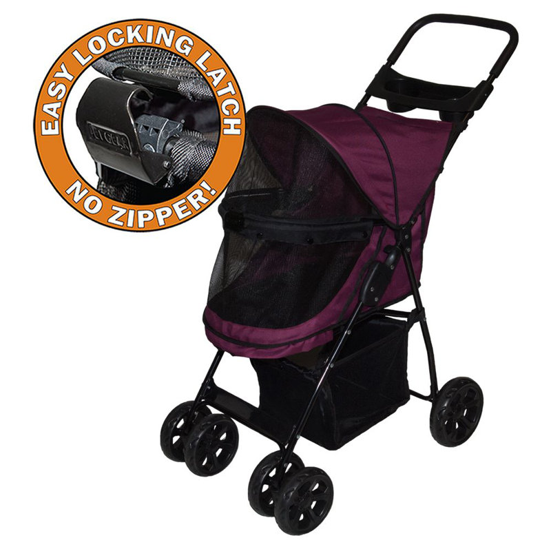 Foldable Pet Stroller, Boysenberry