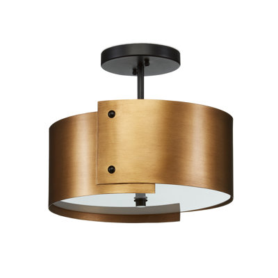 Ritsu Brass Semi-Flush Mount -  Currey & Company, 9999-0063