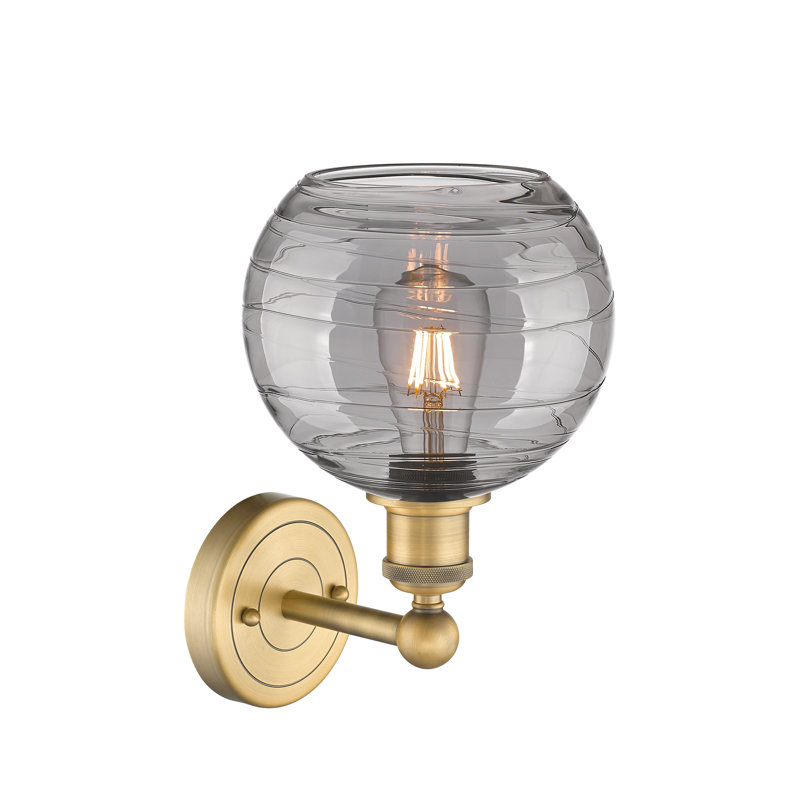 Plafonnier semi-encastré 1 lumière 8SM, Laiton brossé