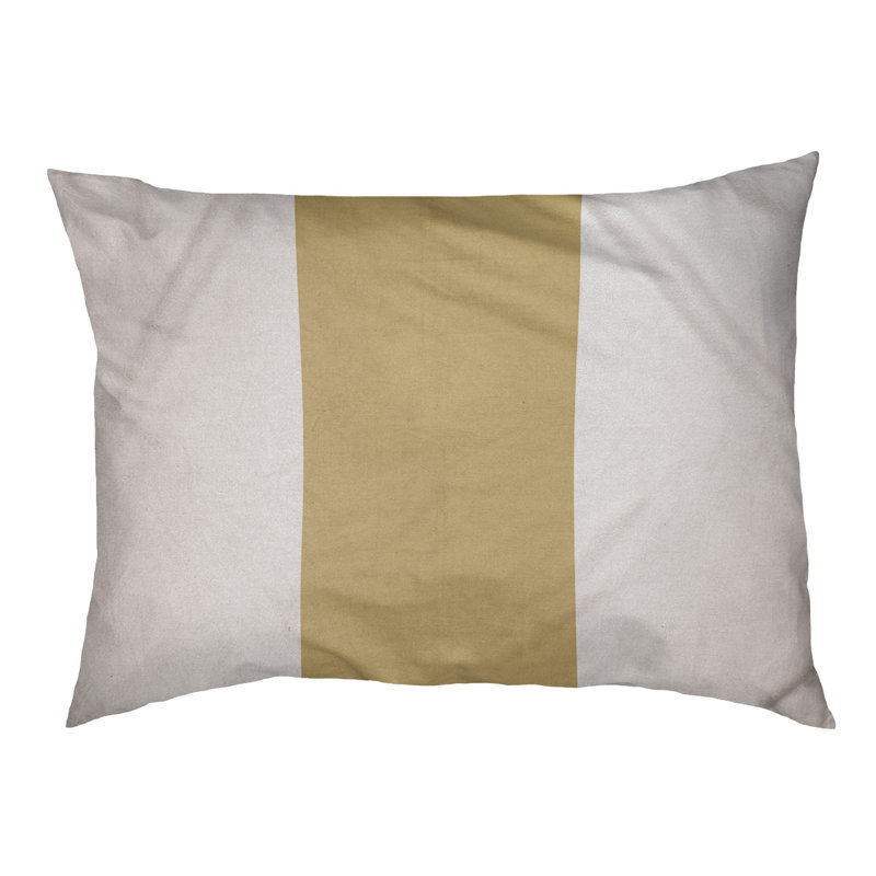 Coussin Colorado, Grand (l 40 po x P 30 po x H 6,5 po), Blanc / Doré