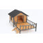 Grande cabane extérieure en bois 67 po x 32,7 po avec toit en asphalte imperméable-2017755767