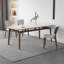Ensemble table chic en frêne blanc et chaises en chêne-102410604