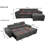 Noorjahan 96.5'' L Shape Sectional Sleeper Sofa 2 in 1 Convertible Sectional Sofa with Storage Ottoman-732917502