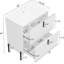 Meuble-lavabo blanc de 30 po Chevonne avec lavabo en céramique, système de tiroirs à fermeture en douceur, apparence cannelée et rangement de rangement optimal
