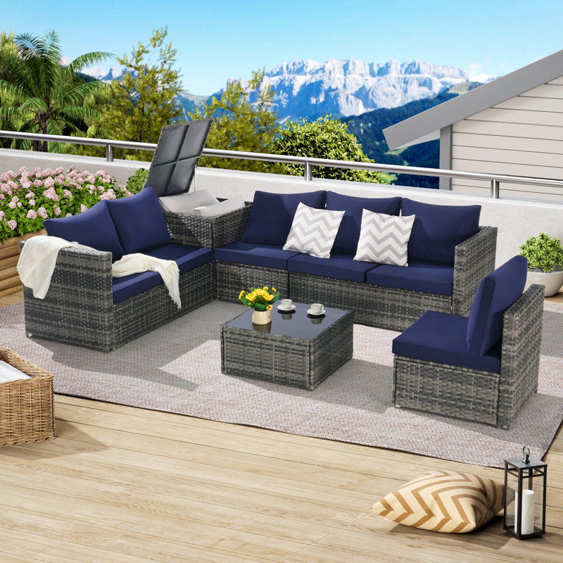 Patio Dining Sets, Dark Blue