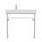 INTEGRA CONSOLE SINK, WHITE, CHROME, SINGLE HOLE DRILLING
