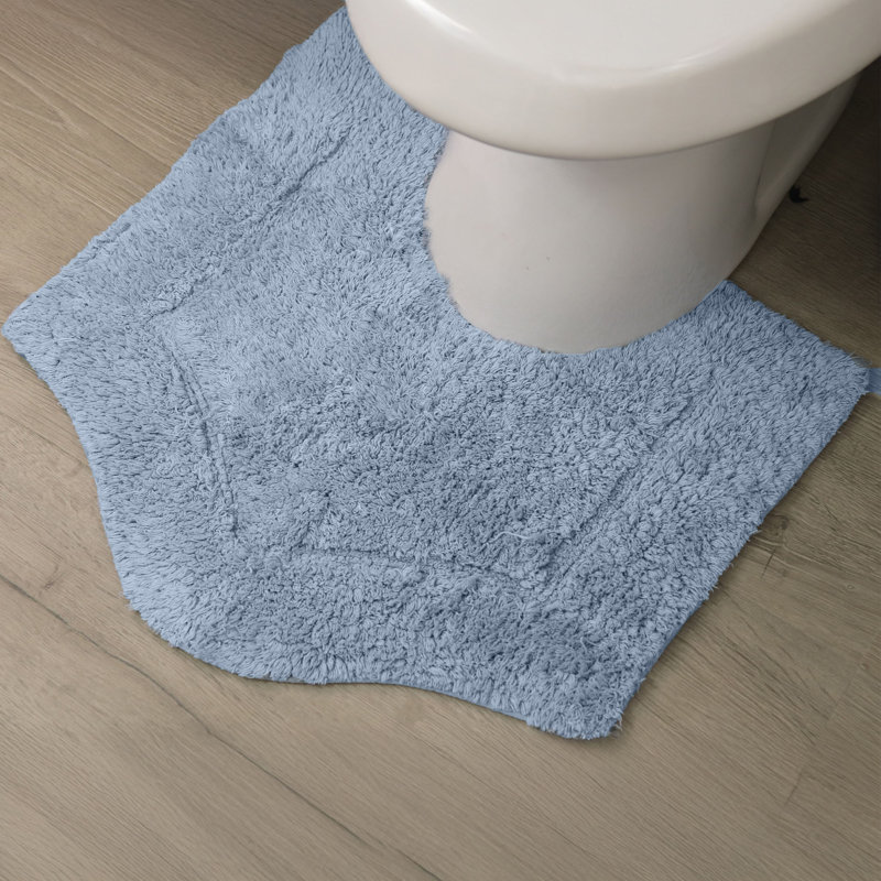 Morissette 100% Cotton Contour Mat 20"x20", Blue