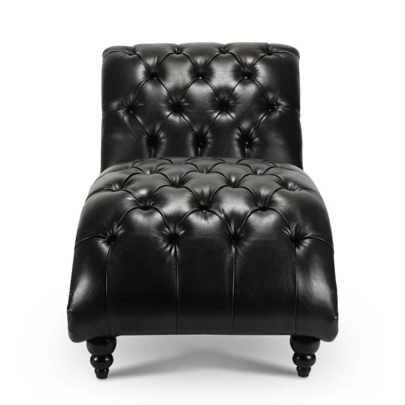 Chaise longue sans accoudoirs Modern, Noir
