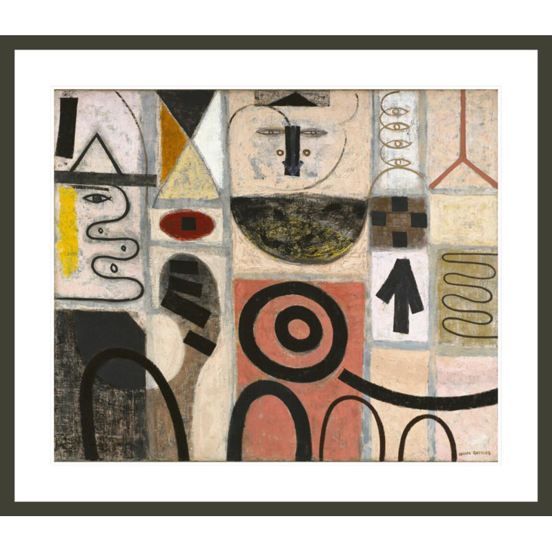 «The Seer» par Adolph Gottlieb - Estampe numérique encadrée, H 33,5 po x l 38,48 po