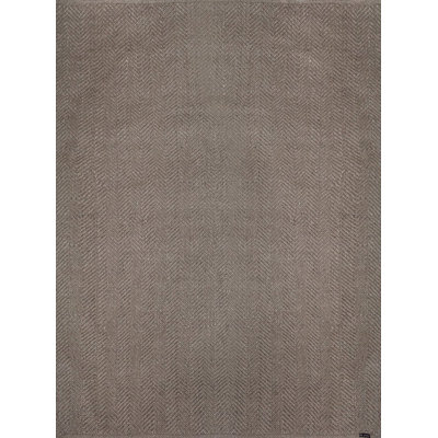 Varcha Hand Loomed Chevron Area Rug in Cappuccino/Taupe