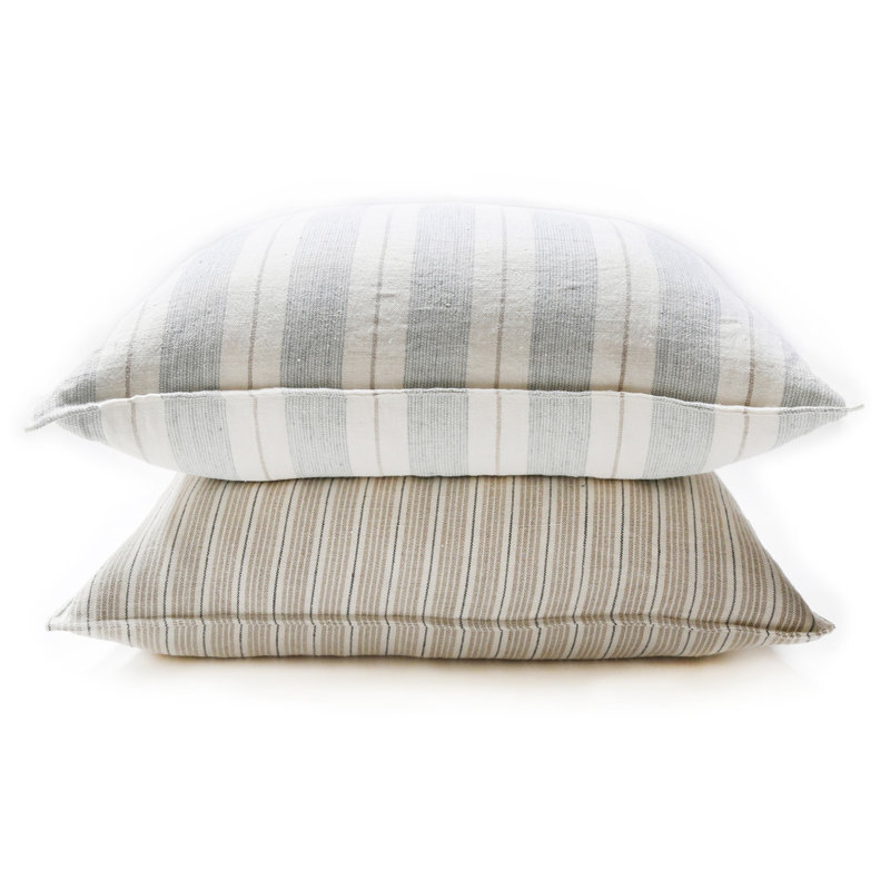 Large Gray Duck Down Scandinavian Decorative Pillow