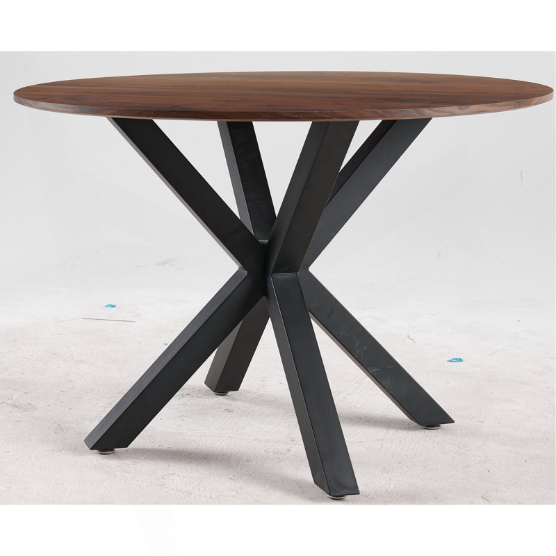 Table de salle à manger élégante et fonctionnelle pour 4 à 6 personnes avec plateau en bois aggloméré et pieds en métal