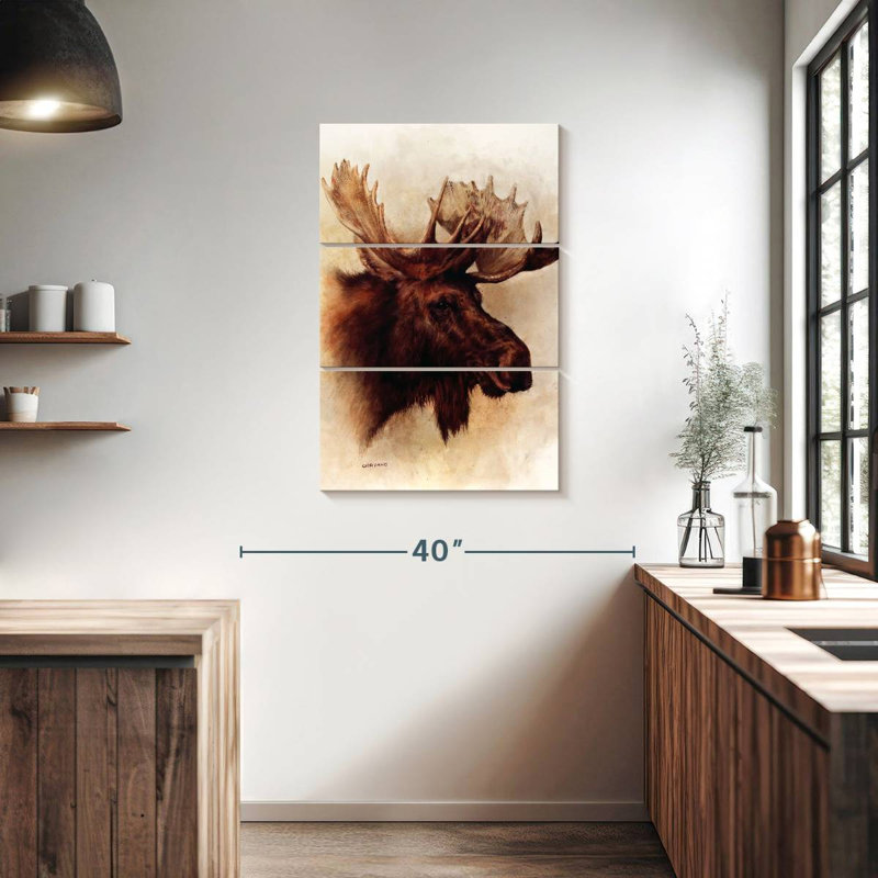 Brampt A Moose Portrait, 38" H x 24" W