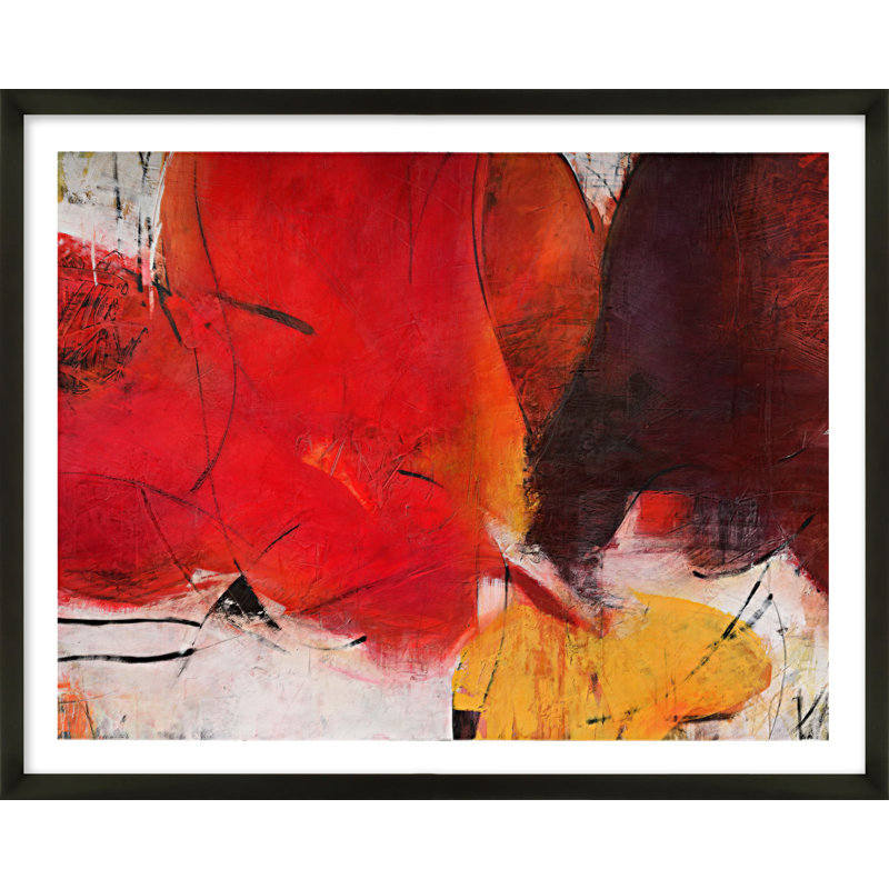 Allegro Painting by Ivo Stoyanov, 16" H x 20" W x 1.25" D, Black Wood