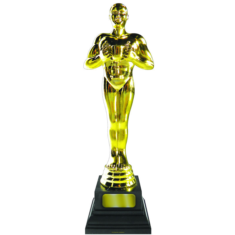 Accroche en carton doré award