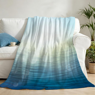 Jeté en flanelle de polaire bleue ultra douce
