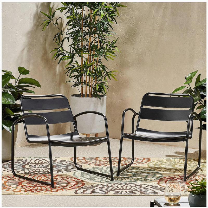 Chaise de salon simple, luxueuse et élégante, Noir