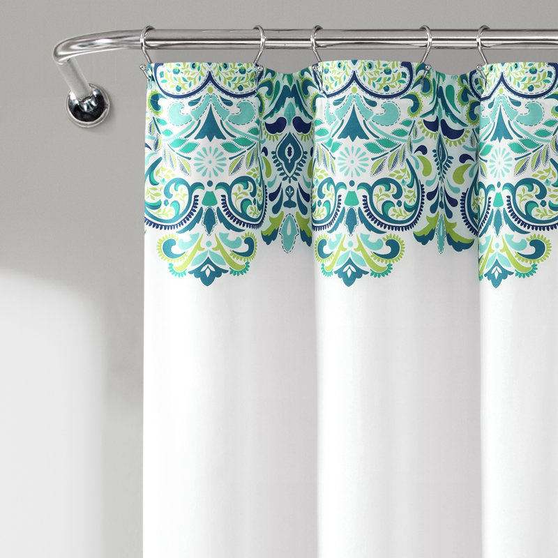 Bridgetown Polyester Shower Curtain, Blue/Green