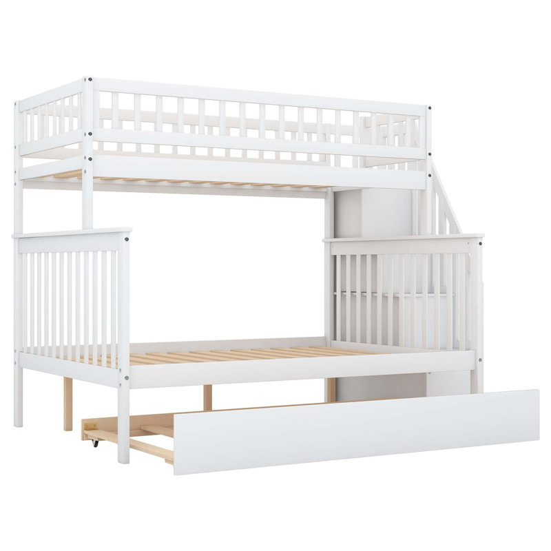 Lit de rangement Laci, Blanc