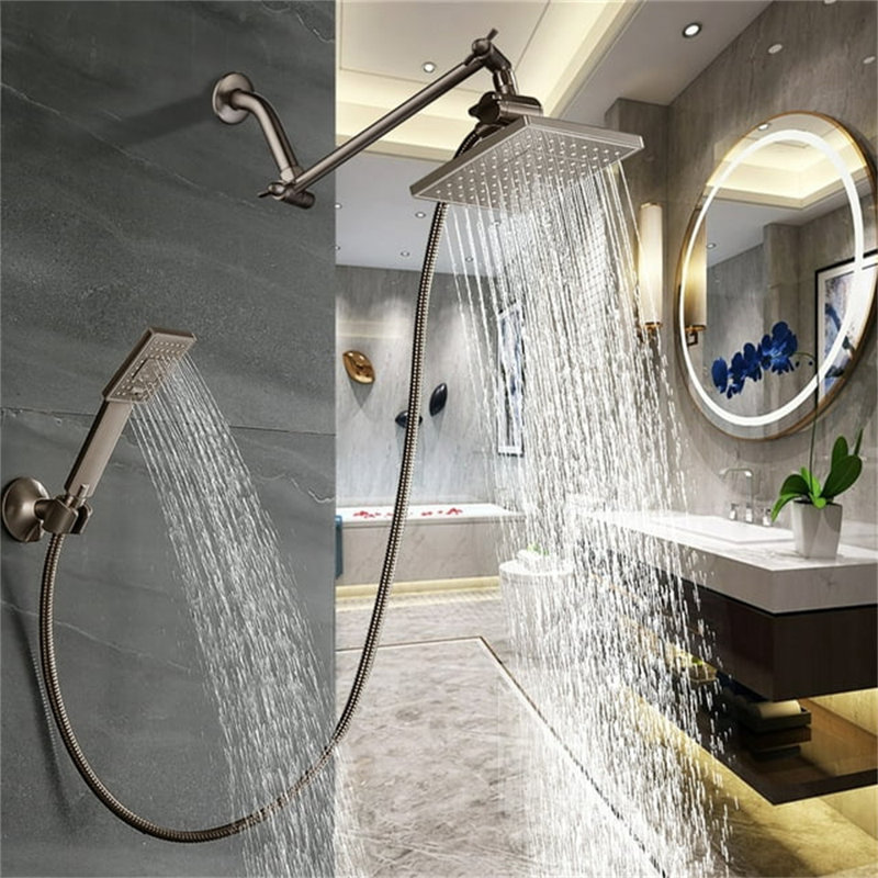 Rain Dual Shower Head 1.75 GPM GPM, Nickel