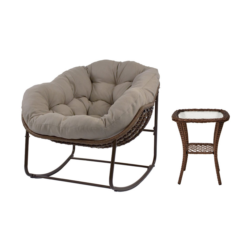 Ensemble de chaises berçantes Bayou Breeze Carson, Gris