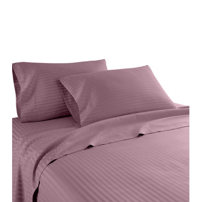 Egyptian Cotton Machine Woven Striped Sheet Set